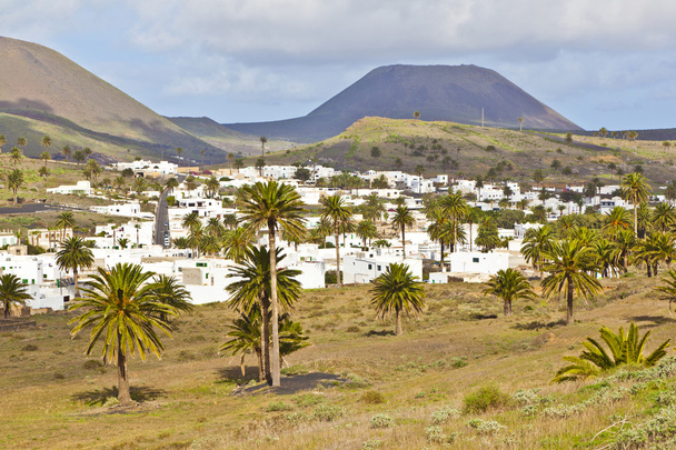 Landscape Lanzarote, Small town Haria - Φωτογραφία, εικόνα
