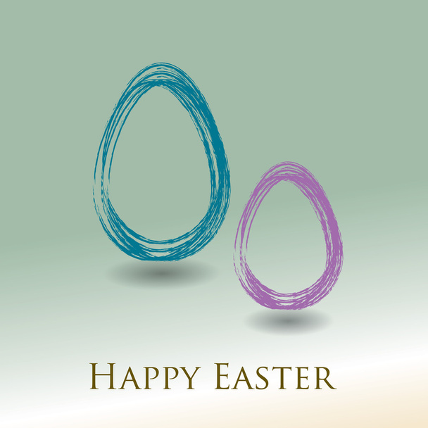 Two silhouettes Easter eggs - Vector, imagen