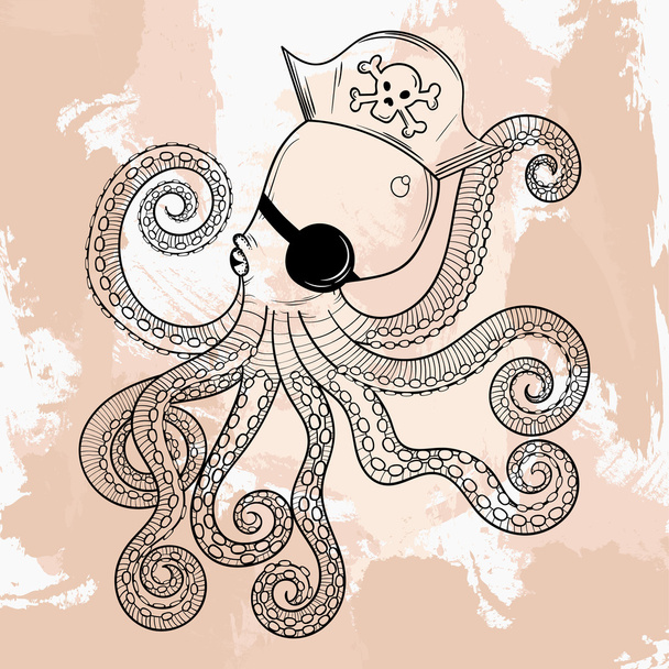 Zentangle vector Octopuss, tattoo design. Ornamental tribal patt - Vektor, obrázek