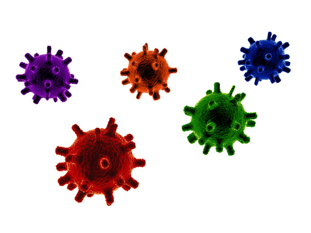 3D-kleurrijke biologische cellen - Foto, afbeelding