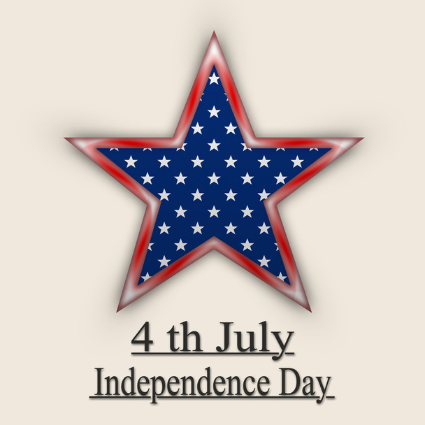 American Independence Day. Big star - Φωτογραφία, εικόνα