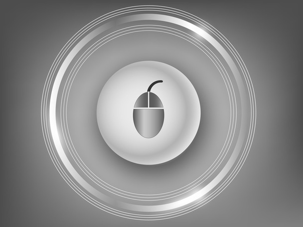 3d white button - Vector, Image