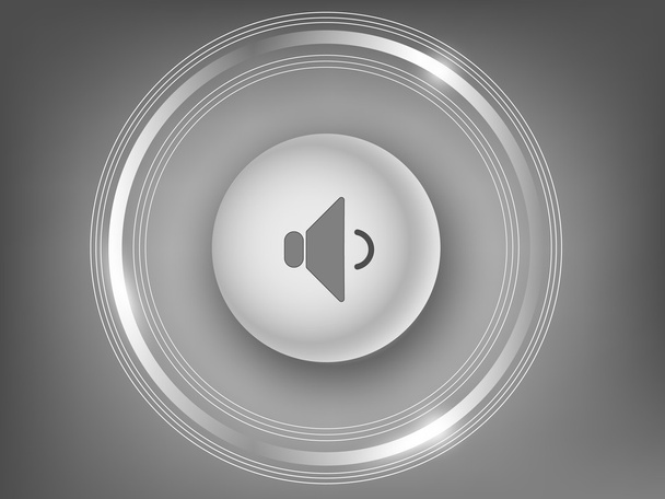 3d white button - Διάνυσμα, εικόνα