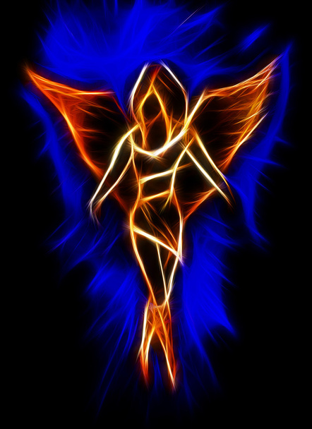 Ognisty anioł fraktal - Zdjęcie, obraz