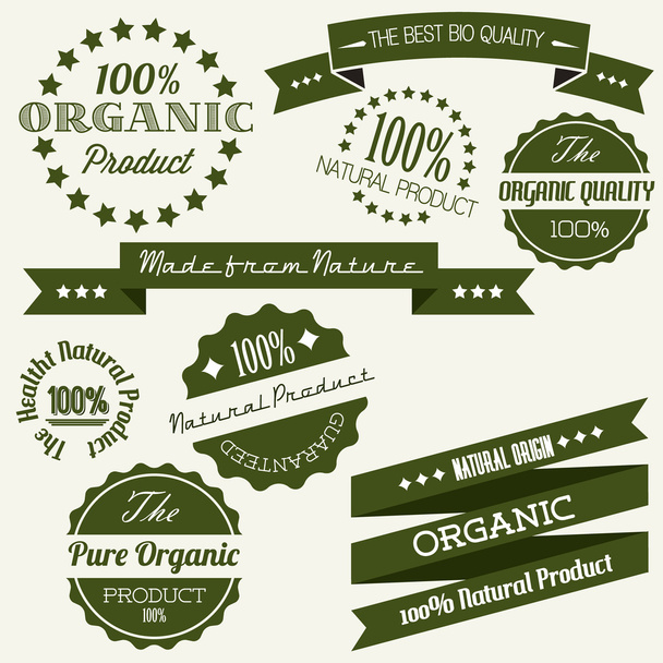 Vector Old retro vintage elements for organic natural items - Vector, Image