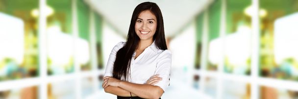 幸せなヒスパニック系女性実業家 - 写真・画像