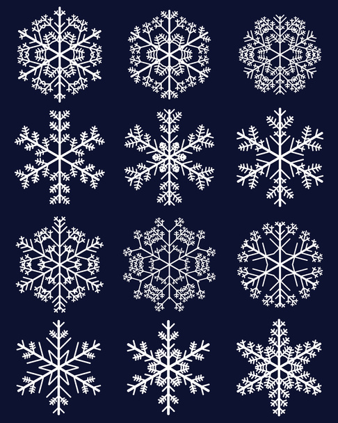 blanco copos de nieve vector
 - Vector, Imagen