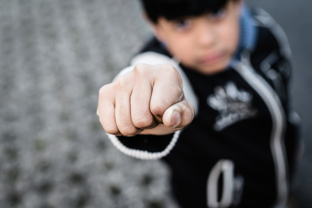 little boy showing his fist - Photo, Image