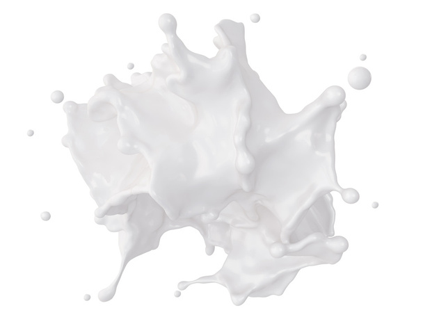 3d abstract dynamic milk splashing - Fotoğraf, Görsel