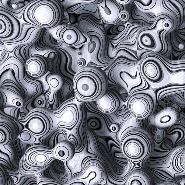 3d abstract wavy bubbles background - Zdjęcie, obraz