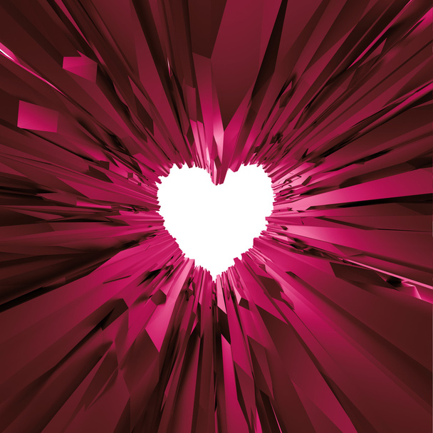 abstract  crystal heart - Photo, image