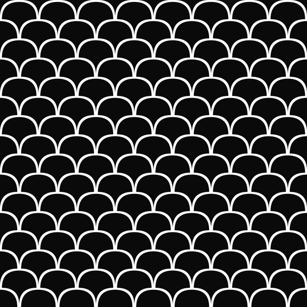 Patrón de forma curva en blanco y negro sin costuras
 - Vector, Imagen