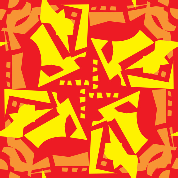 Αφηρημένη πορτοκαλί φύλλα μοτίβο - Διάνυσμα, εικόνα