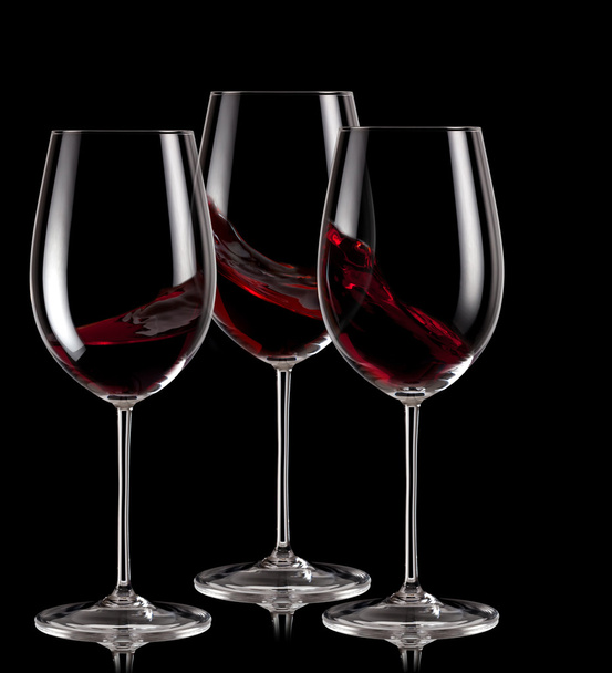 Three glasses of red wine - Фото, изображение
