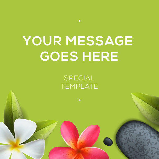 Health and beauty template, spa concept - Vector, Imagen