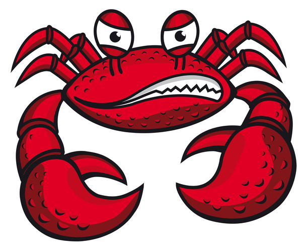 Angry crab with claws - Vector, Image