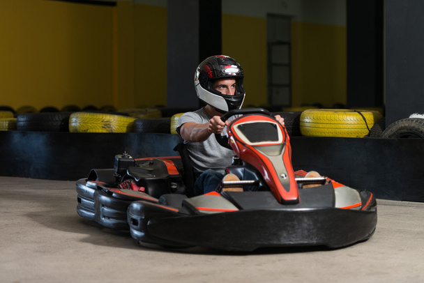 Young Man Karting Racer - Fotografie, Obrázek