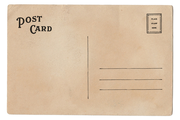 Rückseite der leeren Postkarte - Foto, Bild