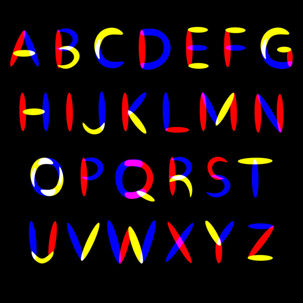 Αγγλικό αλφάβητο "ουράνιο τόξο" - Διάνυσμα, εικόνα