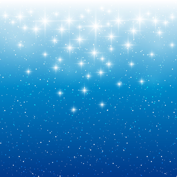 Blue starry light background - Vector, Image