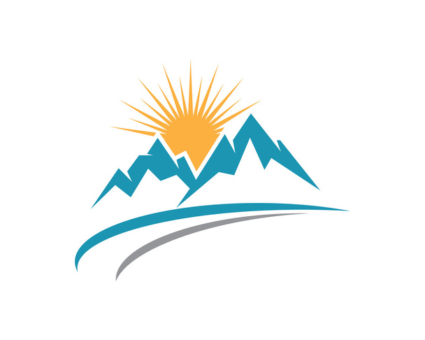 Plantilla de logotipo de montaña
 - Vector, Imagen