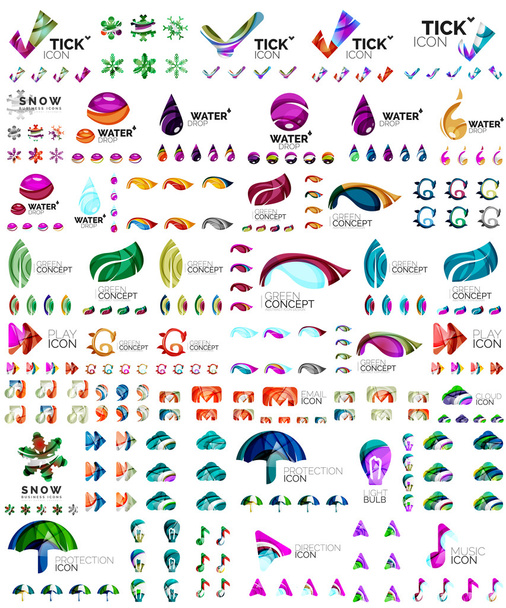 conjunto de ícones de negócios geométricos abstratos
 - Vetor, Imagem
