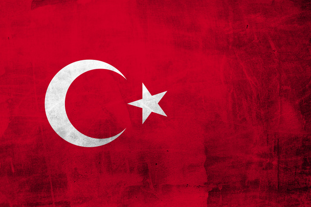 grunge σημαία Τουρκία - Φωτογραφία, εικόνα