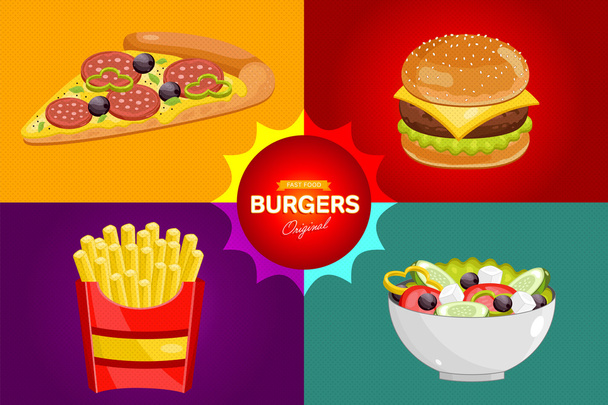 Modèle de menu Fast Food
. - Vecteur, image