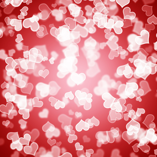 czerwone serca tło bokeh romans miłość i Walentynki - Zdjęcie, obraz