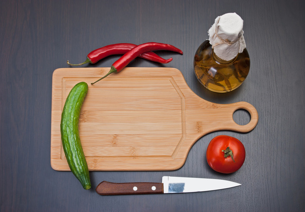 Vegetables and cooking utensils - Fotografie, Obrázek