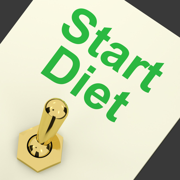 Start Ernährungsumstellung zeigt Diät oder Schlankheitsbeginn - Foto, Bild