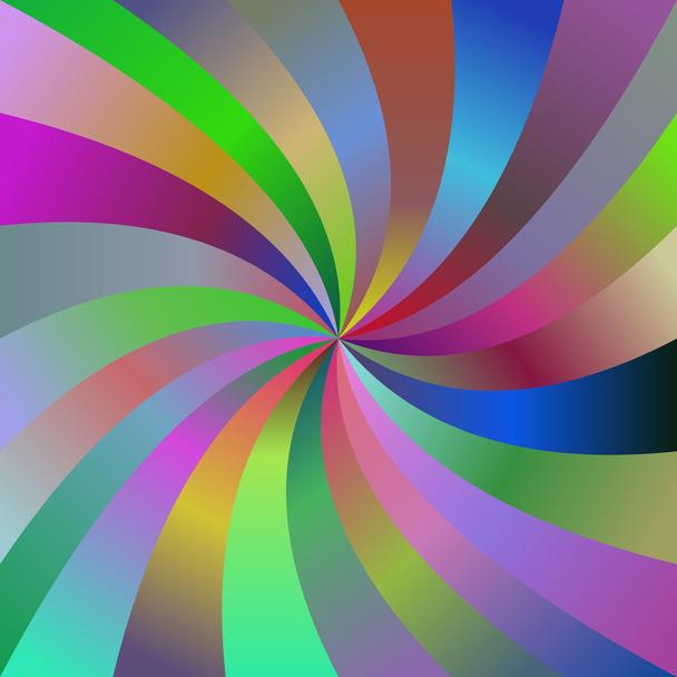 Abstract colorful spiral ray design background - Vector, Image