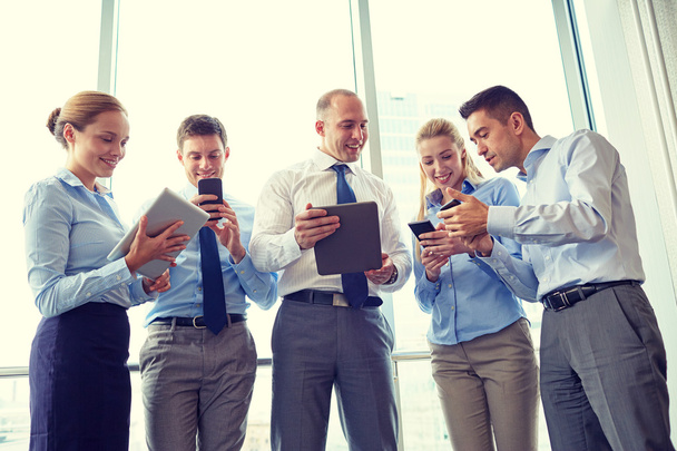 business people with tablet pc and smartphones - Photo, Image
