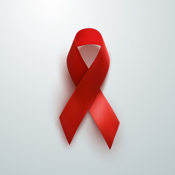 Aids Awareness Red Ribbon. - Vecteur, image