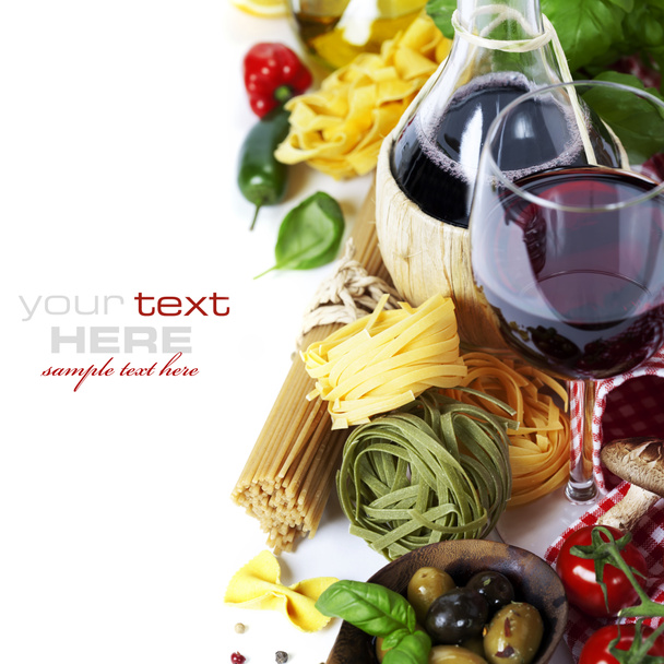 Italian food and wine - Zdjęcie, obraz