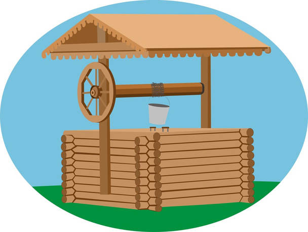 Well of wood - Vector, Image