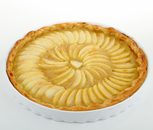Apple tart on white - Photo, image