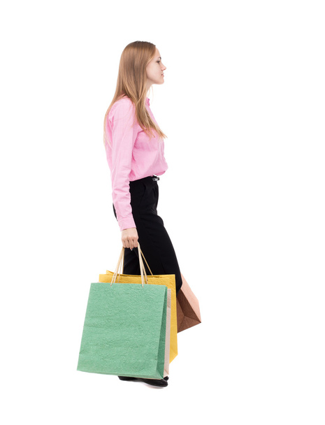 woman with shopping bags - Zdjęcie, obraz