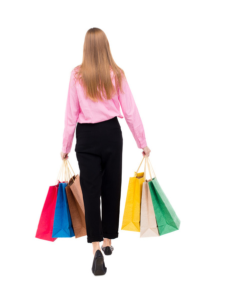 Woman with shopping bags - Foto, Imagem