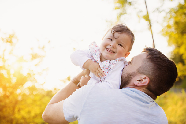 Happy young father and daughter - Photo, Image
