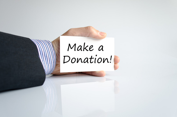 Make a donation text concept - Photo, Image