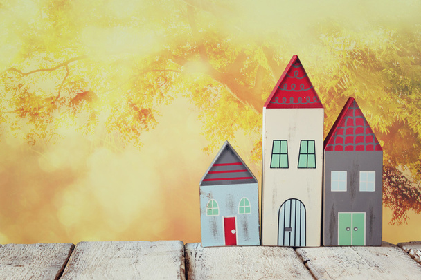 wooden colorful houses - Foto, Bild