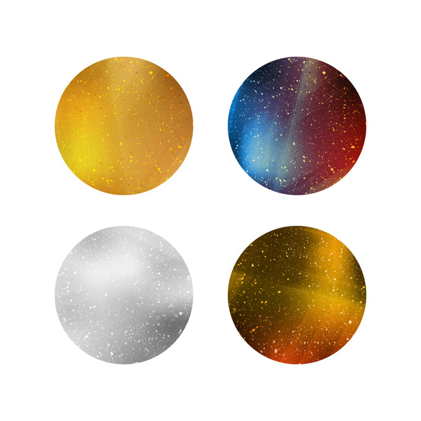 Colorful Shiny Isolated Circles - Wektor, obraz
