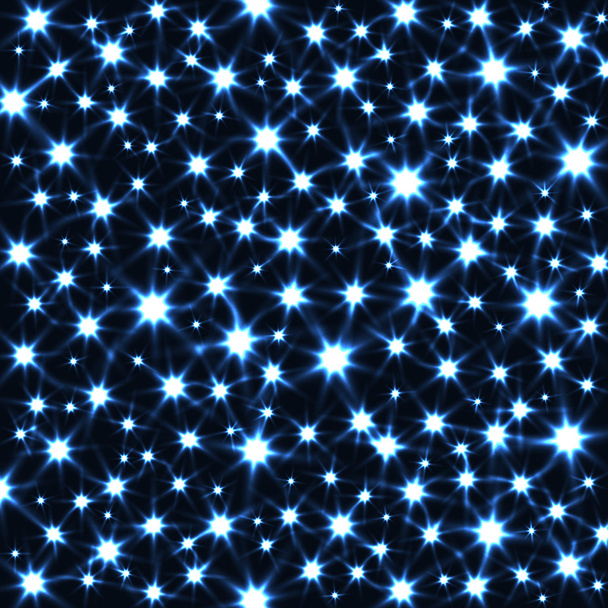 Sparkling Stars in Dark Vector Background. - Vector, Image