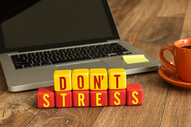 Don 't Stress written on cubes
 - Фото, изображение