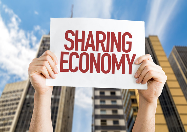 Plakat der Sharing Economy - Foto, Bild