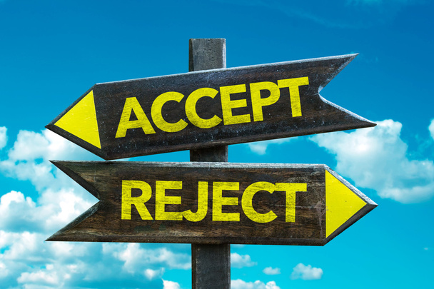 Accept - Reject signpost - Photo, Image