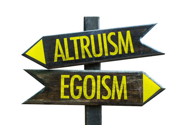 Altruismus - Wegweiser zum Egoismus - Foto, Bild
