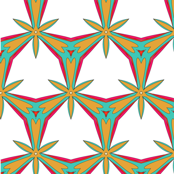 bright pattern in style of the fifties red, orange and neon - Vector, Image