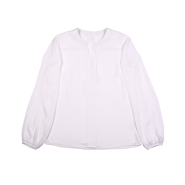 Женская классическая белая блузка изолированная на белом
 - Фото, изображение